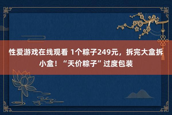 性爱游戏在线观看 1个粽子249元，拆完大盒拆小盒！“天价粽子”过度包装