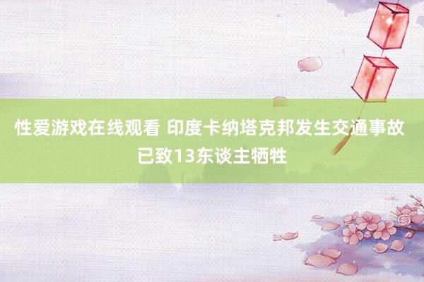 性爱游戏在线观看 印度卡纳塔克邦发生交通事故 已致13东谈主牺牲