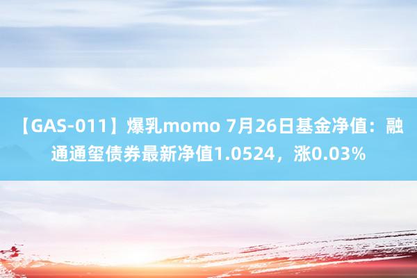 【GAS-011】爆乳momo 7月26日基金净值：融通通玺债券最新净值1.0524，涨0.03%