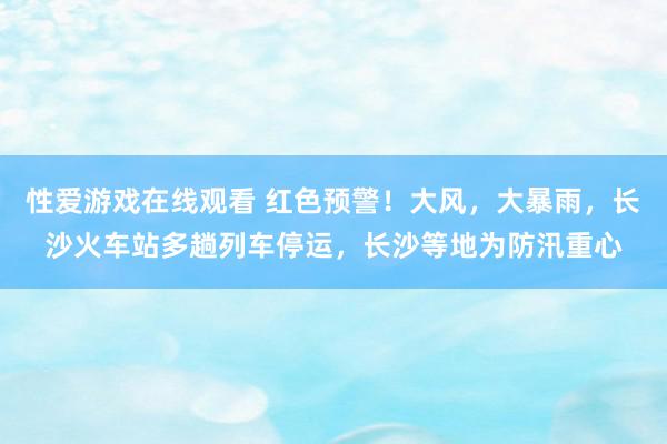 性爱游戏在线观看 红色预警！大风，大暴雨，长沙火车站多趟列车停运，长沙等地为防汛重心