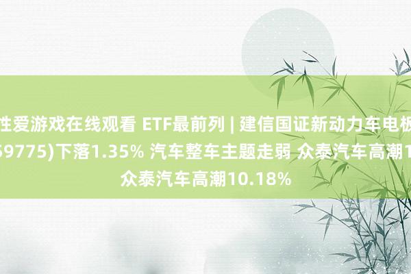 性爱游戏在线观看 ETF最前列 | 建信国证新动力车电板ETF(159775)下落1.35% 汽车整车主题走弱 众泰汽车高潮10.18%