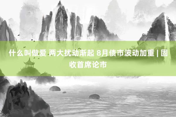 什么叫做爱 两大扰动渐起 8月债市波动加重 | 固收首席论市